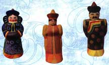 Коллекция кукол в народных костюмах Бурятского автономного округа.