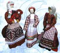 Куклы в национальных костюмах мастеров Республики Удмуртия.