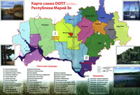 Карта схема особо охраняемых географических природных территорий Республики Марий Эл