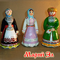Коллекция керамических матрешек в национальных женских нарядах Республики Марий Эл. Ручная роспись, авторская работа